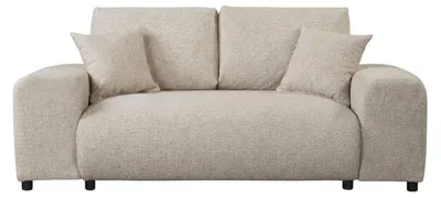 Obrázek produktu pro Béžová dvoumístná pohovka z látky, moderní, pohodlná, designová pohovka do obývacího pokoje