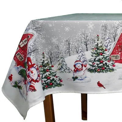 Productafbeelding van Tafelkleed met sneeuwpopmotief, 130 x 170 cm