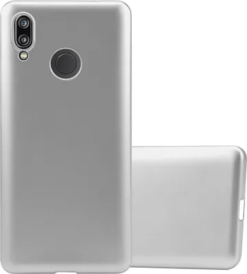 Produktbild von Cadorabo Schutzhülle für Huawei P20 LITE 2018 / NOVA 3E Hülle in Silber Handyhülle TPU Silikon Etui Cover Case