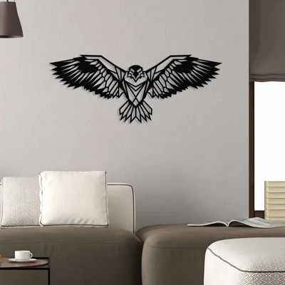 Image de Wallity, accessoire mural décoratif en métal, 100 x 44 cm, noir | 100 % métal (épaisseur : 1,2 mm) | Un design élégant et moderne pour votre maison ou votre bureau.