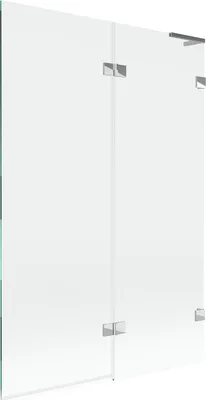 Produktbild von Mexen Lunar L Duschabtrennung für die Badewanne 2-flügelig rechts 120 x 150 cm, transparent, chrom - 897L-120-100-01-00-P