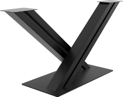 Produktbild von MetaloPro X-Frame Tischgestell, Stabile Metall Tischbeine für Esstisch, Moderne Schwerlast Stahlkonstruktion, Elegante Schwarze Tischkufen mit Bodenschonern, Perfekt für Wohnzimmer oder Büro