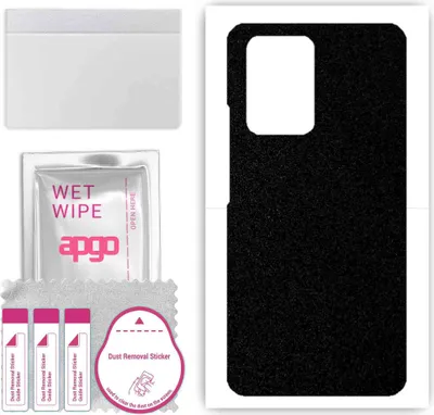 Produktbild von apgo Rückseite Schutzfolie, Skin, kompatibel mit Xiaomi 11T, Hinten Displayschutzfolie aus Vinylfolie, kratzfest, einfache Montage - Mattschwarz