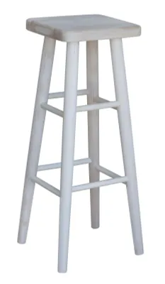 Produktbild von Barhocker aus Buchenholz 82 cm – Massivholzstuhl für Gastro, Restaurant, Bistro – neu, unbehandelt