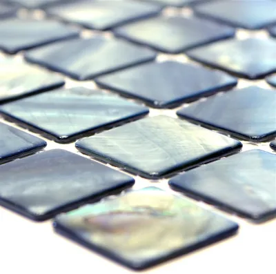 Produktbild von Mosaikfliesen Perlmutt Xenia Blau Grau