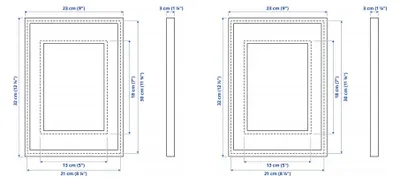 Produktbild von IKEA RÖDALM Bilderrahmen weiß 21x30 cm mit Passepartout