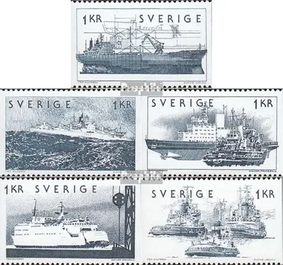 Produktbild von Briefmarken Schweden 1974 Mi 870-874 (kompl.Ausg.) postfrisch Schwed. Schiffahrt