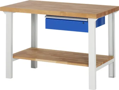 Produktbild von Rau Werkbank Modell 7001 mit Ablageboden BxTxH 1250x700x840mm