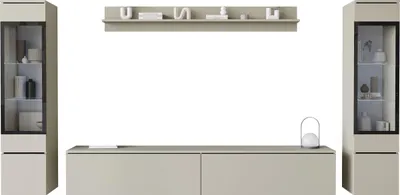 Produktbild von MIRJAN24 Wohnwand Vera II, Stilvoll Wohnzimmer-Set, TV-Schrank, Modern Mediawand (Cashmerebeige, ohne Beleuchtung)
