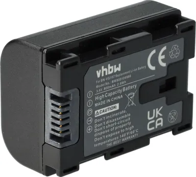 Produktbild von vhbw Akku kompatibel mit JVC GZ-HM330SEU, GZ-HM334, GZ-HM330BEK, GZ-HM330BEU, GZ-HM334BEU Videokamera Camcorder (800 mAh, 3,6 V, Li-Ion) + Infochip