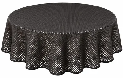 Produktbild von Tischdecke Gartentischdecke Karo Schwarz 160 cm rund rund Outdoor Weichschaum PVC Terrasse Garten rutschfest wetterfest