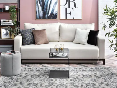 Zdjęcie produktu dla ława szklana capri transparentny dymiony, podstawa transparentny dymiony