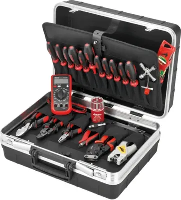 Produktbild von Cimco Lehrlingskoffer Industrie ohne Trolley 170530 Werkzeugkoffer bestückt (L x B x H) 365 x 455 x 205 mm (170530)