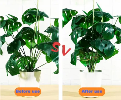 Imagen del producto de Soportes para plantas de metal, juego de 4 unidades, 2 grandes y 2 pequeños, para plantas de interior