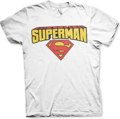 Immagine prodotto di Maglietta con logo Superman Blockletter - Media - Bianco