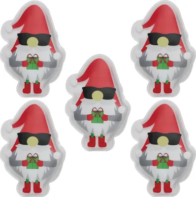 Produktbild von Taschenwärmer mit Weihnachtsmann Aufdruck - Handwärmer knicken für den Winter - Wiederverwendbar - 12 x 8 x 1,5 cm  5er Set