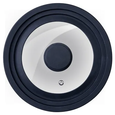 Immagine prodotto di Coperchio universale Fackelmann 688656, Adatto per pentole con diametro 24/26/28 cm, Vetro + silicone, Lavabile in lavastoviglie, Nero