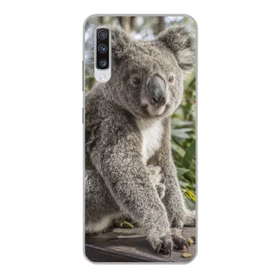 Produktbild von MuchoWow® Handyhülle Schutzhülle Hülle für Samsung Galaxy A70 Koala - Holz - Pflanzen - Kinder - Jungen - Mädchen Silikon Softcase Handy Hülle - Schutzhaube