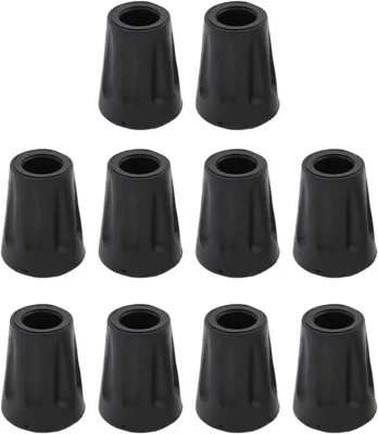 Produktbild von 10 Trekkingstockspitzen šC Universelle Stockschoner šC Gummihš¹llen fš¹r Asphalt und Schotter