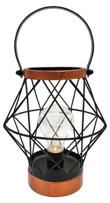 Produktbild von Solight Metalllaterne mit Mikro-LED-Lampe, warmweiß, 3xAA, 20cm WO3105
