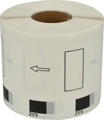 Produktbild von vhbw Rolle 800 Etiketten kompatibel mit Brother PT QL500BW, QL-550, QL-560, QL560VP, QL-570, QL-580, QL-580N Drucker - 62mm x 29mm Premium Weiß