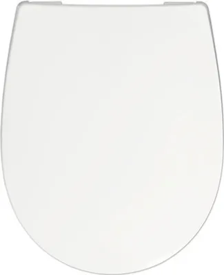Produktbild von REIKA WC-Sitz MINO weiß Scharniere messing gebürstet mit Absenkautomatik und Quick&Clean universell passend
