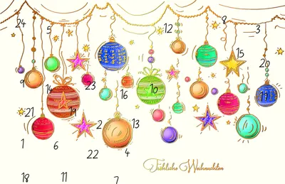Produktbild von Adventskalender - A5 - Glückwunschkarte im Format 14,8 x 21
