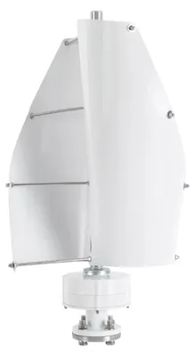 Image de Éolienne - Générateur éolien vertical de 100 W - Rotor à 2 pales - Avec unité de contrôle - Silencieuse, idéale pour les habitations et les entreprises - Couleur : or