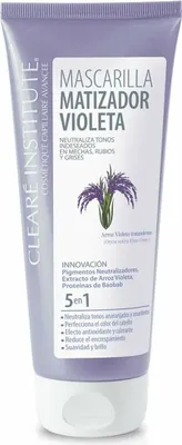 Zdjęcie produktu dla Clearé Institute Purple Matte Mask do włosów rozjaśnianych, blond i siwych 200ml