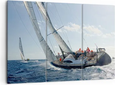 Produktbild von Bild auf Leinwand - Leinwandbild - Segelschiff Meer - 105x70cm - Wand Bild - Wanddeko - Wandbilder - Leinwanddruck - Bilder - Kunstdruck - Wanddekoration - Leinwand bilder - Wandkunst - CE105x70-4032