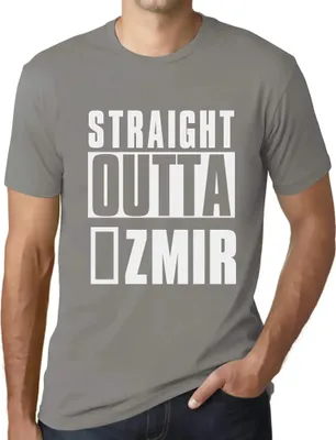 Produktbild von Herren Grafik T-Shirt Direkt aus İzmir – Straight Outta İzmir – Öko-Verantwortlich Vintage Jahrgang Kurzarm Lustige Druck Geburtstag Geschenk Mann