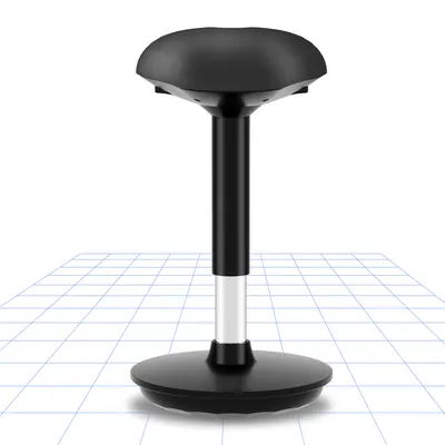 Produktbild von FLEXISPOT Ergonomie Wobble Hocker Arbeitshocker Bürohocker Ergonomische Stehhilfe Hoch verstellbar Sitzhocker Drehhocker Perfekt für Stehpult(schwarz)