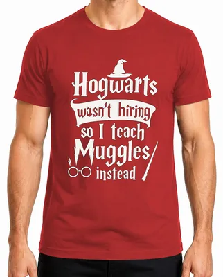 Immagine prodotto di Hogwarts non assumeva insegnanti maghi babbani per il costume di Halloween, Maglietta da uomo, rosso, M