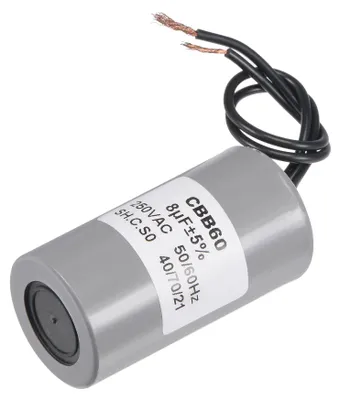 CBB60 Kondensator 8 µF 250 V AC 2 Drähte 50/60 Hz