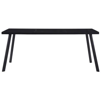 Immagine prodotto di Tavolo da Pranzo Nero 160x80x75 cm in Vetro Temperato