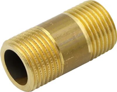 Produktbild von Messing Rohrdoppelnippel 1/2" x 40mm DN15 Rohrnippel Langnippel Gewindenippel