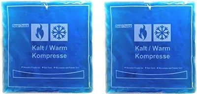 Produktbild von 2x Kälte Wärme Gelkompresse 15x15 cm Kompresse Kühlpads Kühlkompresse