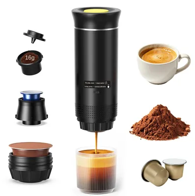 Zdjęcie produktu dla Maszyna do kawy 3 w 1, przenośna ekspres do kawy, automatyczny ekspres do espresso