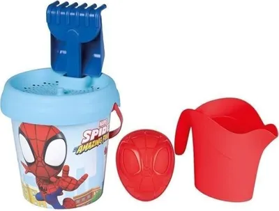 Zdjęcie produktu dla Zestaw do Piasku Smoby Spidey, Wiaderko Plażowe 17 cm, Z Akcesoriami, Recyklingowany Plastik, 18 Miesięcy+
