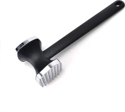 Produktbild von Fleischklopfer, doppelseitiger Fleischklopfer aus Edelstahl mit rutschfestem Griff, Fleischhammer für Steak, Huhn, Schwein, spülmaschinengeeignet(Silber)