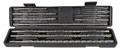 Immagine prodotto di Set punte da trapano SDS Plus per cemento, pietra, strumenti per forare calcestruzzo, 5-16 mm, 11 pezzi