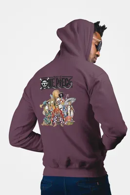 Produktbild von D&B Uni Hoodie ZIPMO00038 One Piece Braun-Größe 3XL