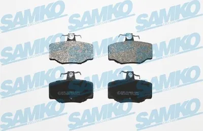 Produktbild von SAMKO Bremsbeläge Satz Hinten Bremsklötze für NISSAN ALMERA II Hatchback (N16) 5SP387