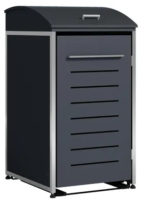 Produktbild von Mültonnenbox 72 x 136 x 83 cm Edelstahl/Stahl Anthrazit