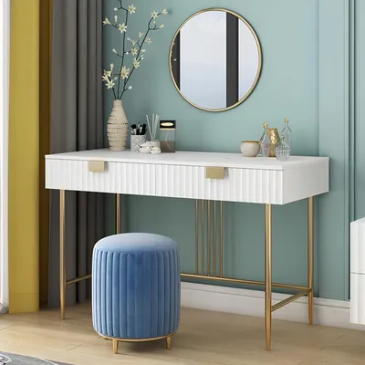 Image de Consoles de table Table de maquillage Console de chambre à coucher Secrétaire Métal Tables