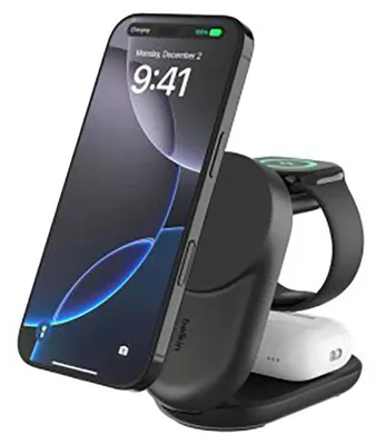 Immagine prodotto di Belkin Qi2 Fitness tracker, Cuffie, Smartphone, Orologio intelligente Nero USB Carica wireless Ricarica rapida Interno