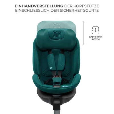Obrázok produktu pre Kinderkraft XRIDER 2 i-Size - autosedačka 40-150 cm - RWF do 21 kg - otočná o 360° - systémy SPS+, H-GUARD+ - 8 naklápacích polôh - pamäťová pena - zelená