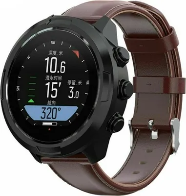 Produktbild von Strap-it Suunto 9 (Baro) Lederband (Braun)