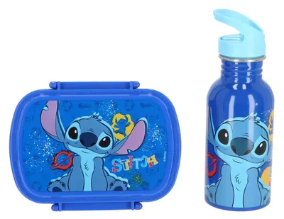 Obrázok produktu pre Obedový balíček Lilo & Stitch s boxom na obed a 500 ml nerezovou fľašou na pitie do školy