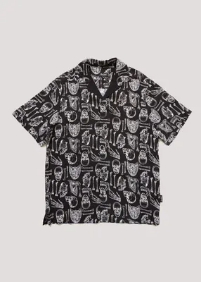 Produktbild von Chet Rock Kurzarmhemd Herren Anatomist Shirt schwarz L